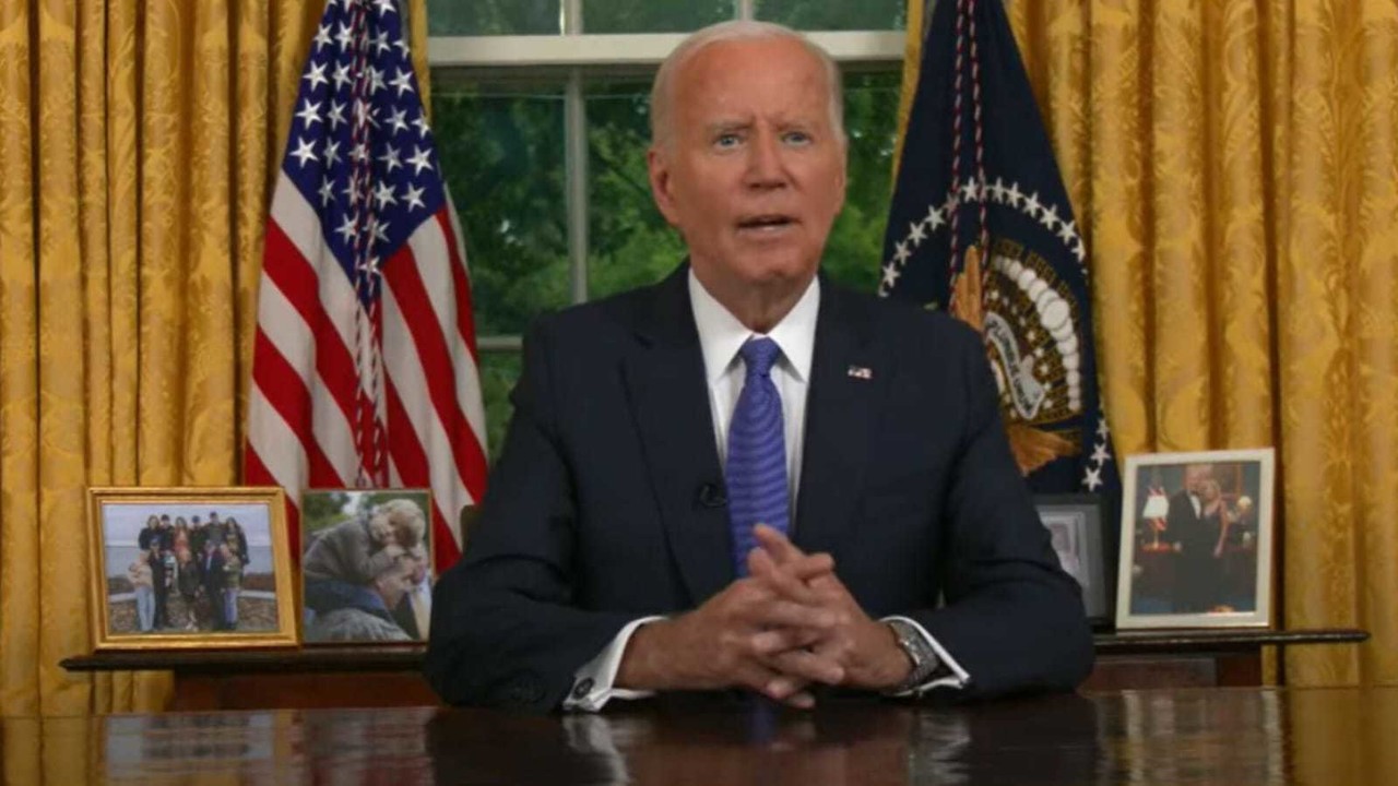 El presidente Joe Biden dijo que  se retiró de la carrera presidencial para pasar la antorcha a una nueva generación. Foto: Captura de pantalla