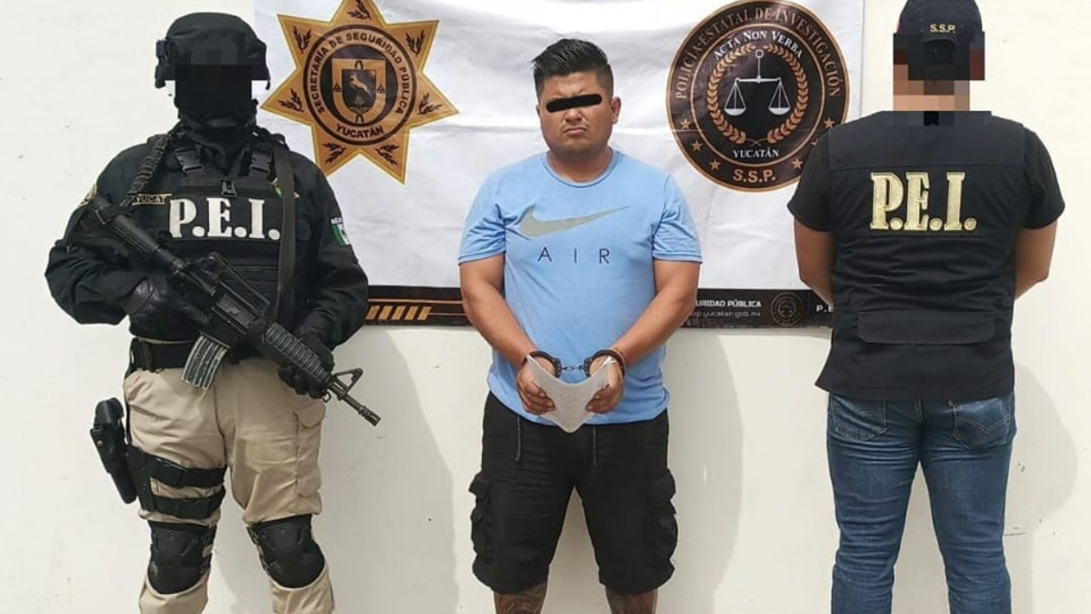 El detenido es originario de Quintana Roo Foto: SSP Yucatán