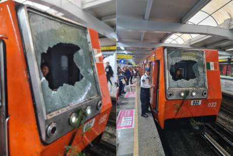 Árbol cae sobre vagón de Metro en Línea 5 y lastima a conductora