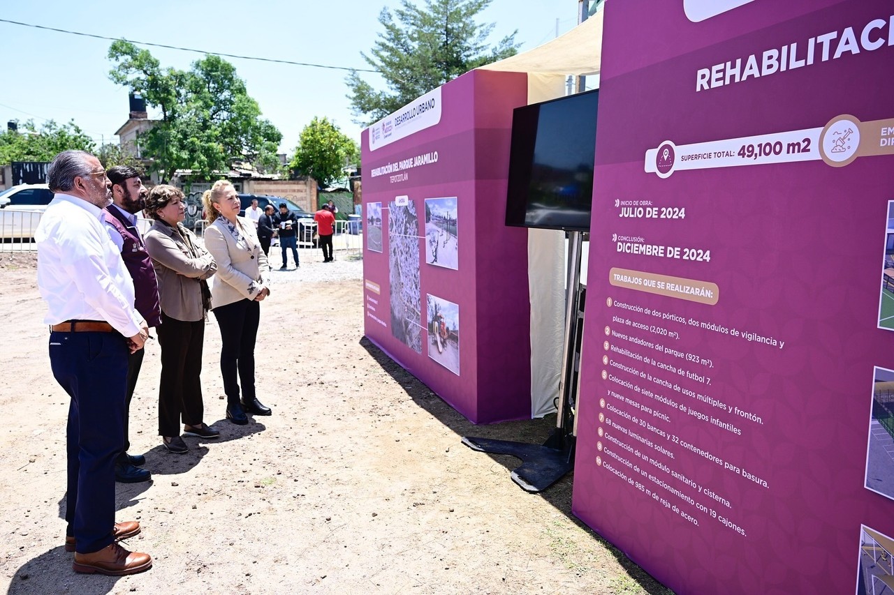 El objetivo del programa  de Obra Pública 2024 es la construcción, modernización y recuperación de espacios en todo el Estado de México. Foto: Gob de Edomex