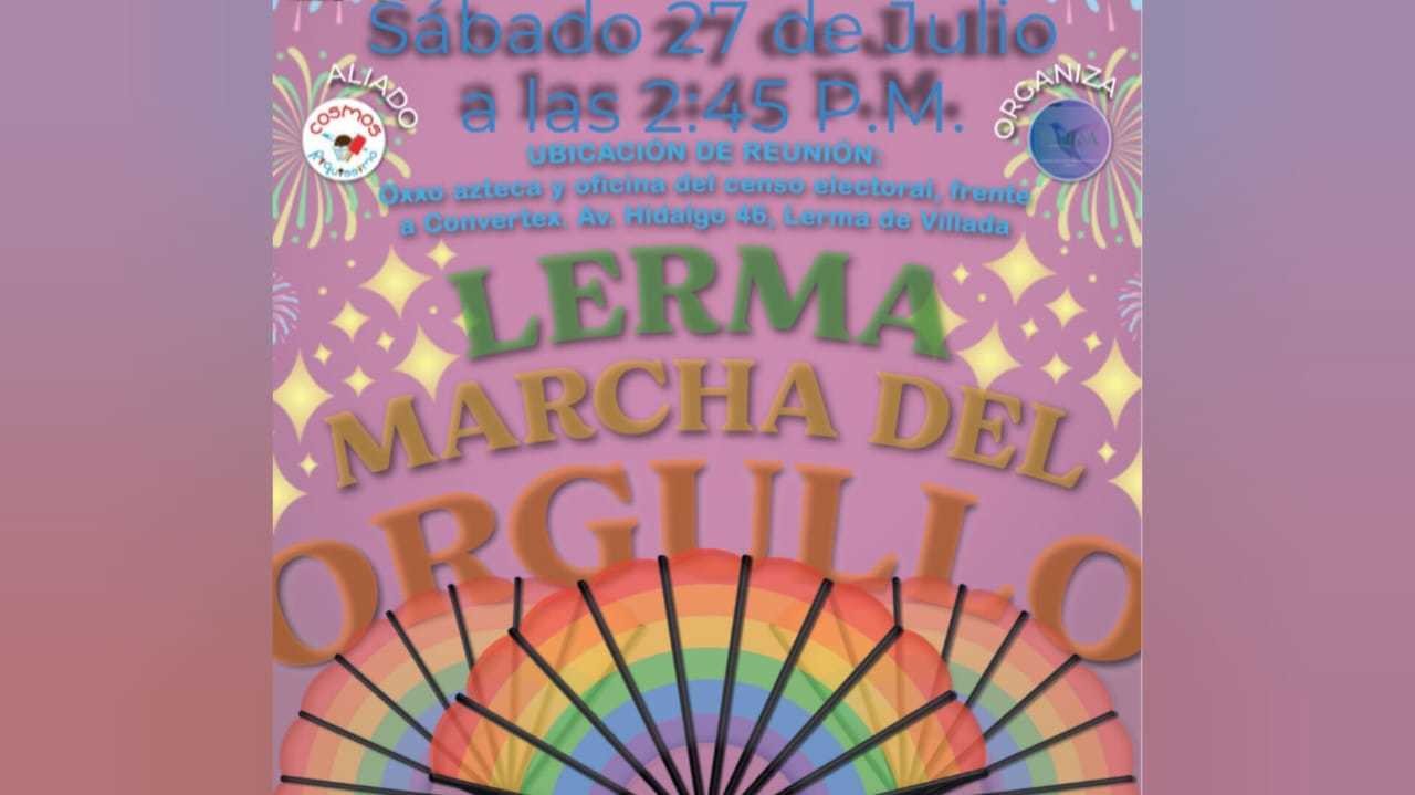 Marcha del Orgullo en Lerma. Foto: Cortesía