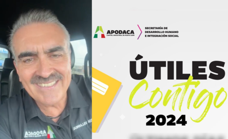 César Garza habilita nuevamente el programa 'Útiles Contigo 2024' en Apodaca