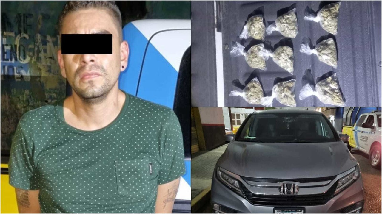 Policía de Monterrey detiene a hombre con 15 bolsitas de marihuana