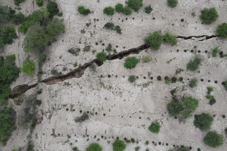 El Ejido Mamaleón, en Tula, también dañado por grietas en la tierra