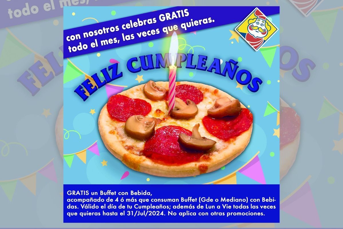 Imagen ilustrativa con promoción de Josephinos. Foto: Facebook Josephino's Pizza