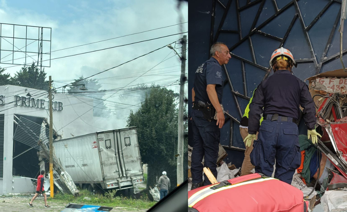 Accidente en carretera México -Toluca. Foto: @pciviledomex