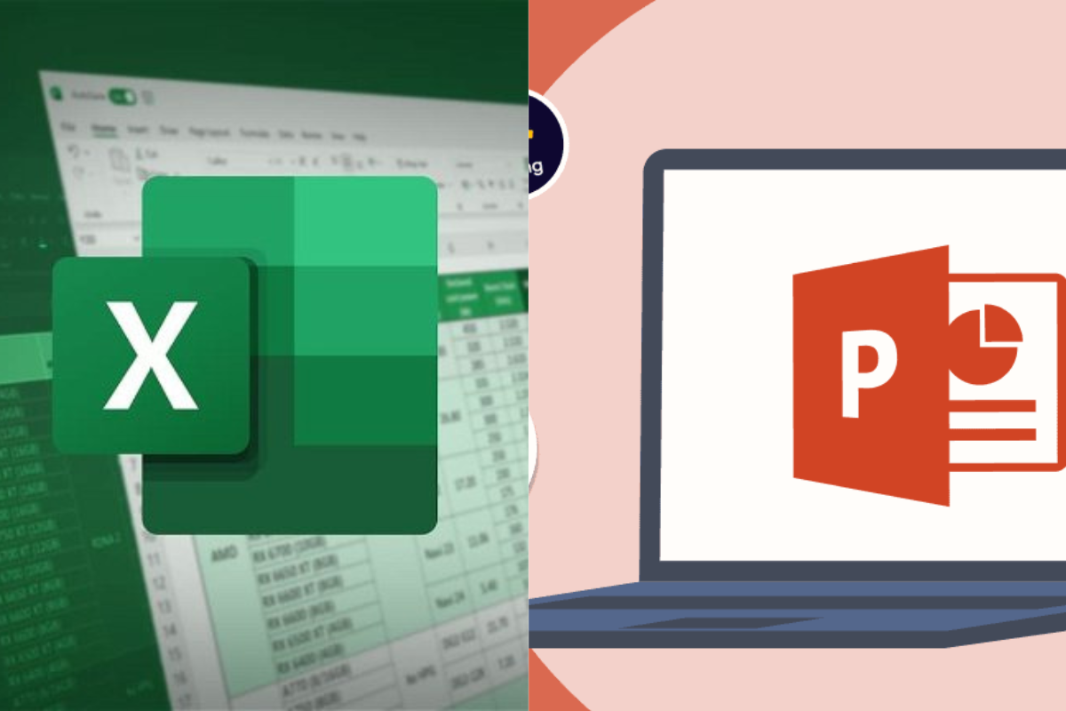 Logos Microsoft Excel y PowerPoint.   Foto: Especial