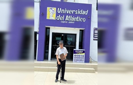Abuelito tamaulipeco se hace viral por inscribirse a la universidad