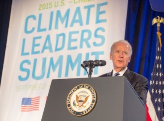 Joe Biden en la conferencia de líderes climáticos. Foto: ABC.