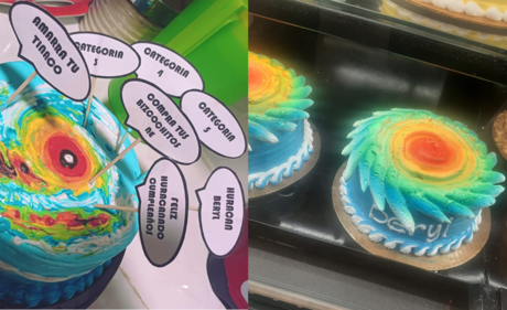 Usuarios comparten pasteles creativos inspirados en el huracán 'Beryl'