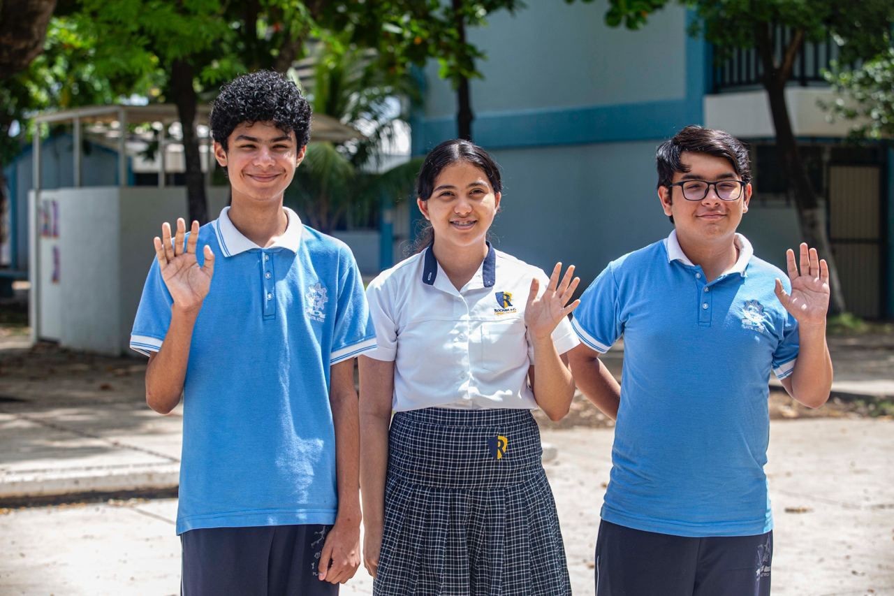 Mónica Alejandra Vecino Ojeda, Alexander Iván Alcocer Pérez y Evan Isaac Cruz Sauri. Foto: SEGEY