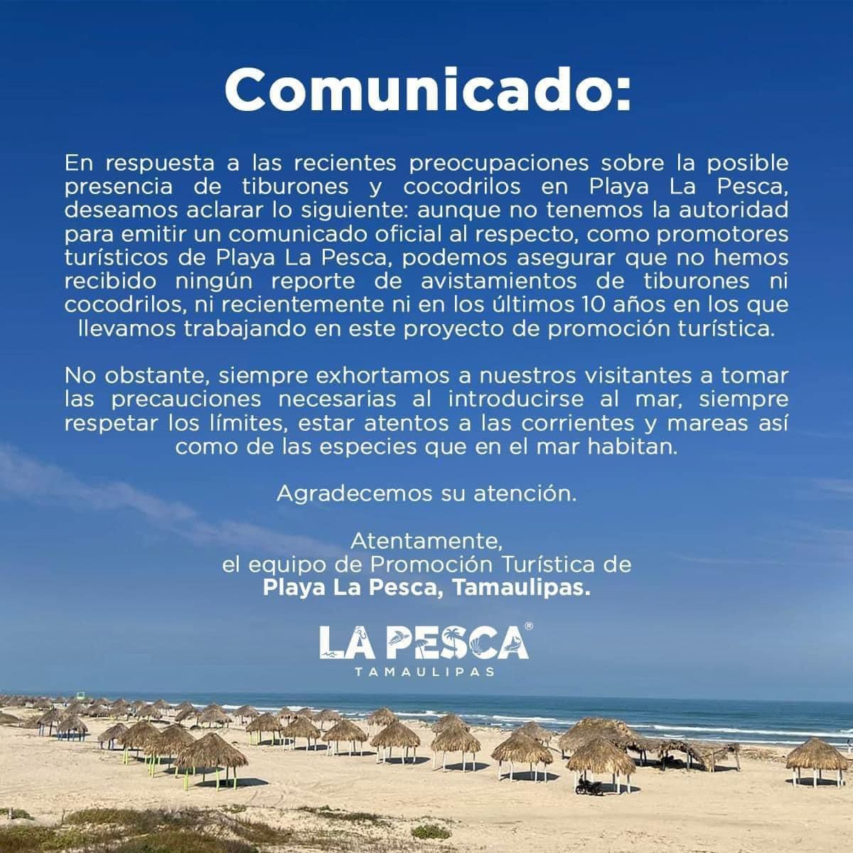 Comunicado de Promoción Turística la Pesca. Foto: Sanjua Pineda