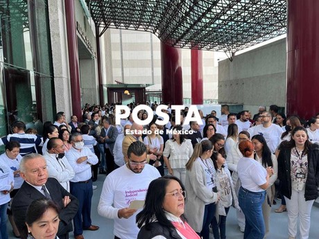 Trabajadores del PJF en Toluca rechazan reforma judicial
