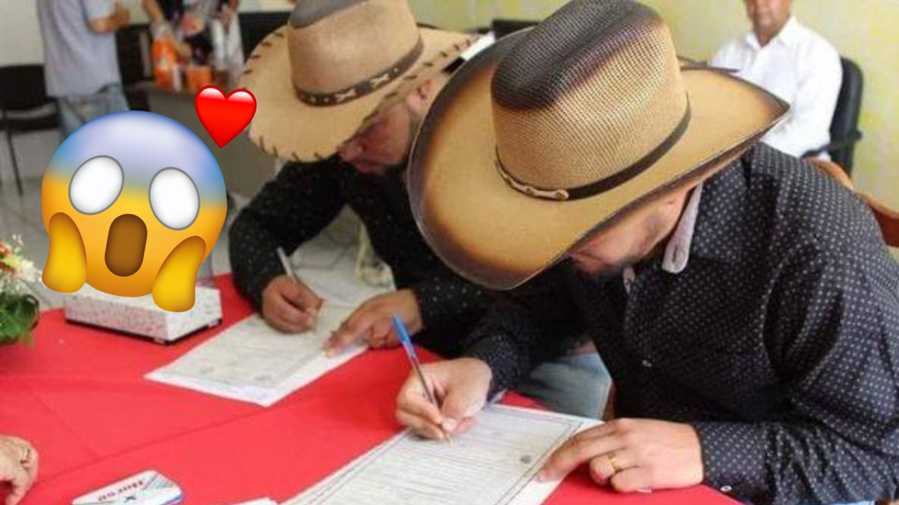 Orlando y Valentín fueron el primer matrimonio igualitario de la comunidad de Vicente Guerrero en Durango. (Fotografía: Redes sociales)