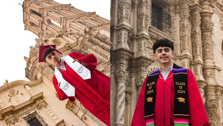 Estudiante de Texas escoge a Saltillo para sus fotos de graduación