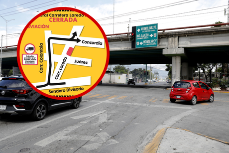 Anuncia Escobedo cierre de lateral de Carretera a Laredo en cruce con Juárez