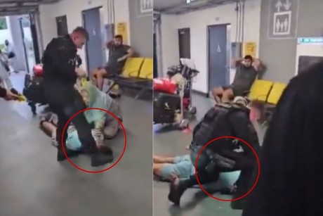 Policía de Manchester golpea y arresta a jóvenes árabes en aeropuerto (VIDEO)