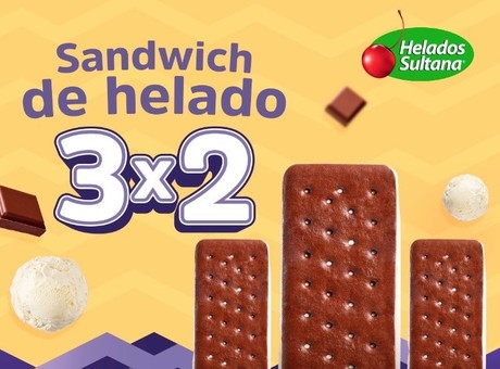 Helados Sultana ofrece 3x2 en sándwiches de helado durante todo julio