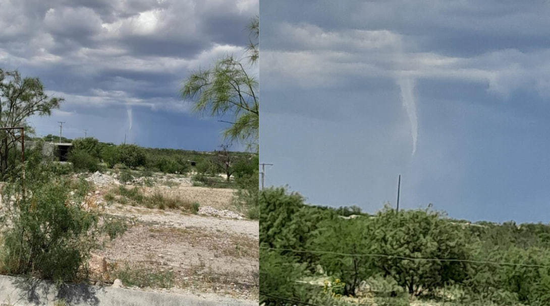 Imagen de la formación del tornado no supercelda. (Fotografía: X)