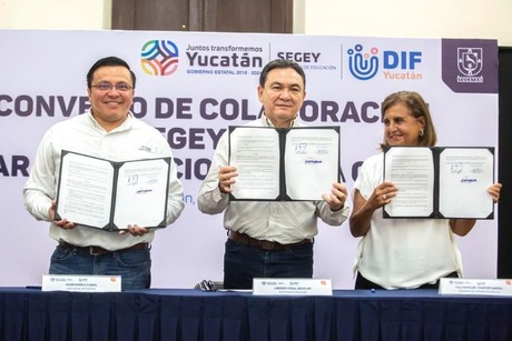 Casa Otoch: Segey y DIF Yucatán firman convenio para garantizar la educación