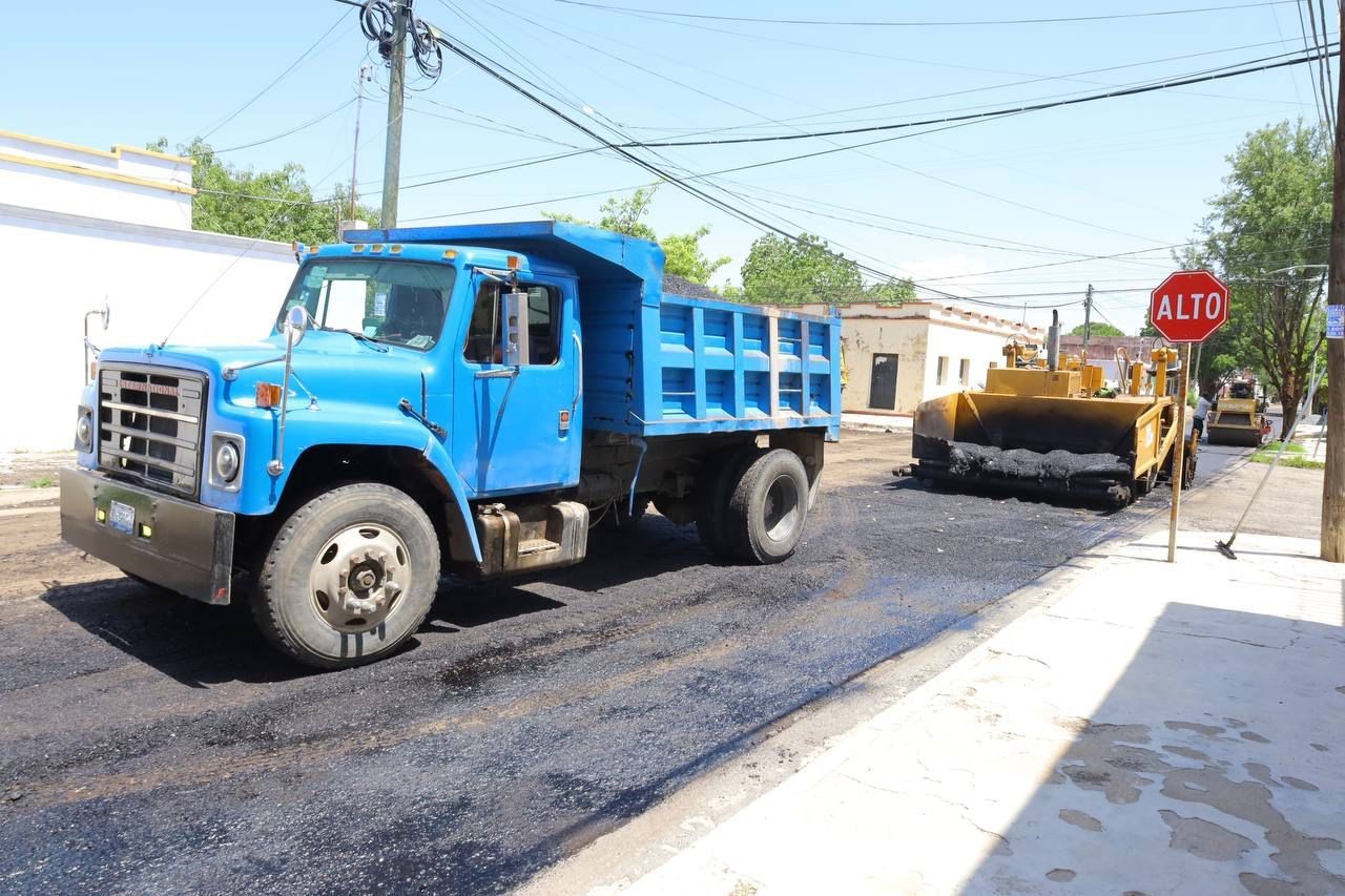 El Gobierno de Victoria continúa avanzando en el programa de pavimentación de calles en la ciudad, con un avance del 95% en seis colonias. Foto: Gobierno de Victoria