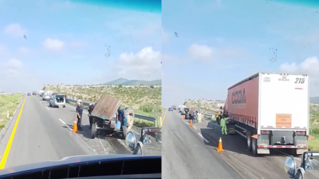 Muere hombre tras ser impactado por un tráiler en la Autopista Saltillo-Torreón