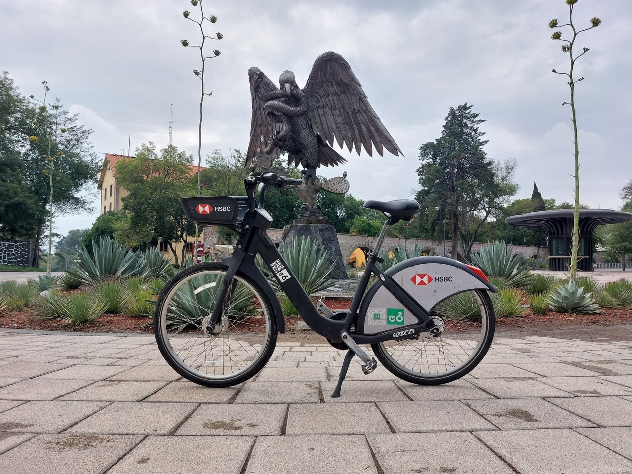 Ecobici en Los Pinos. Foto: @LaSEMOVI