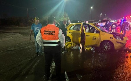 Accidente de taxi en Torreón deja cuatro lesionadas, incluyendo 3 menores