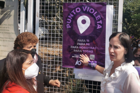 Protección a mujeres: Lía Limón instala más 'Puntos Violeta' en Álvaro Obregón