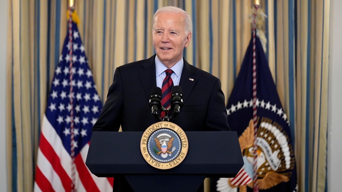 En la imagen el presidente de Estados Unidos, Joe Biden, durante un discurso. Foto: ZDFheute