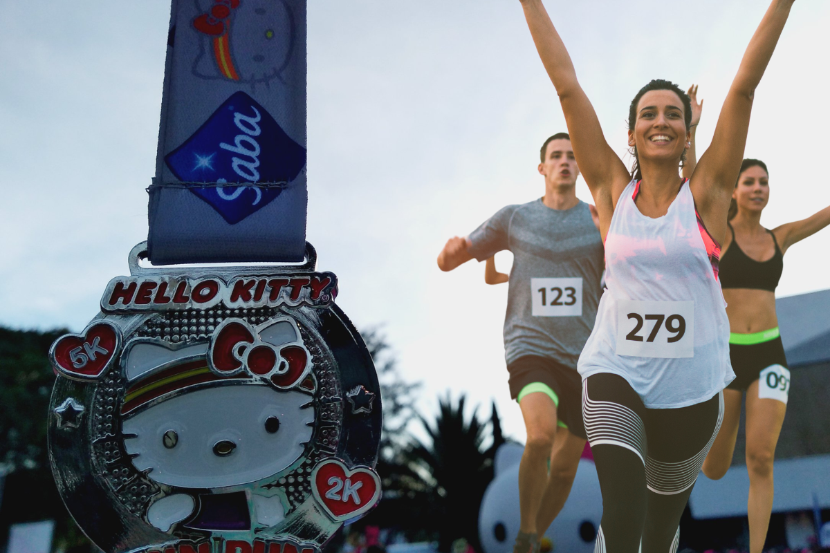 Medalla de la Hello Kitty Fun Run. Foto: @Brenmora