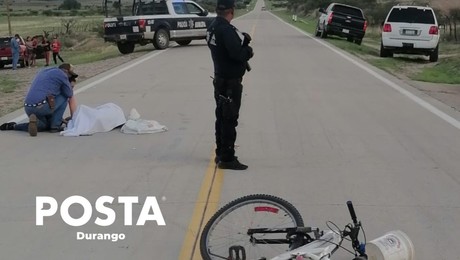 Adulto mayor muere atropellado en San Juan del Río, Durango