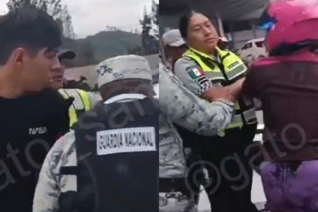 #VIDEO: Bikers agreden a la Guardia Nacional en la caseta de Tlalpan