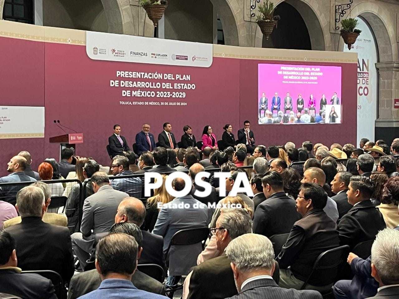 Presentación del Plan de Desarrollo 2023-2029 en Edomex. Imagen: POSTA