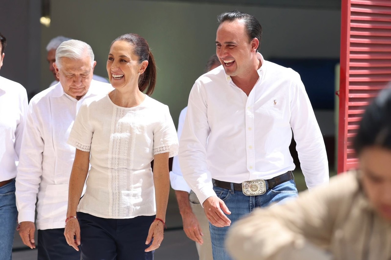 Claudia Sheinbaum y Manolo Jiménez. Foto de Manolo Jiménez.