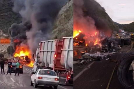 Chofer de tráiler pierde la vida en accidente en Los Chorros, Carretera 57