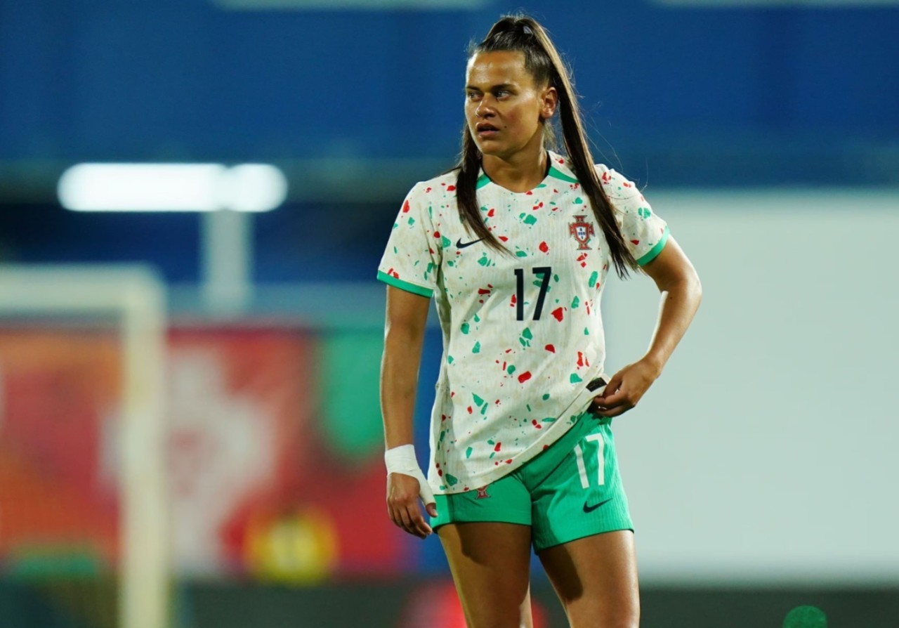 Ana Dias en un juego con la Selección Femenina de Portugal. Foto: BBC Sport One.