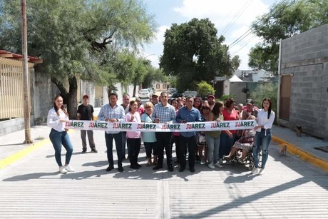 Alcalde Francisco Treviño inaugura rehabilitación de vialidades en Juárez