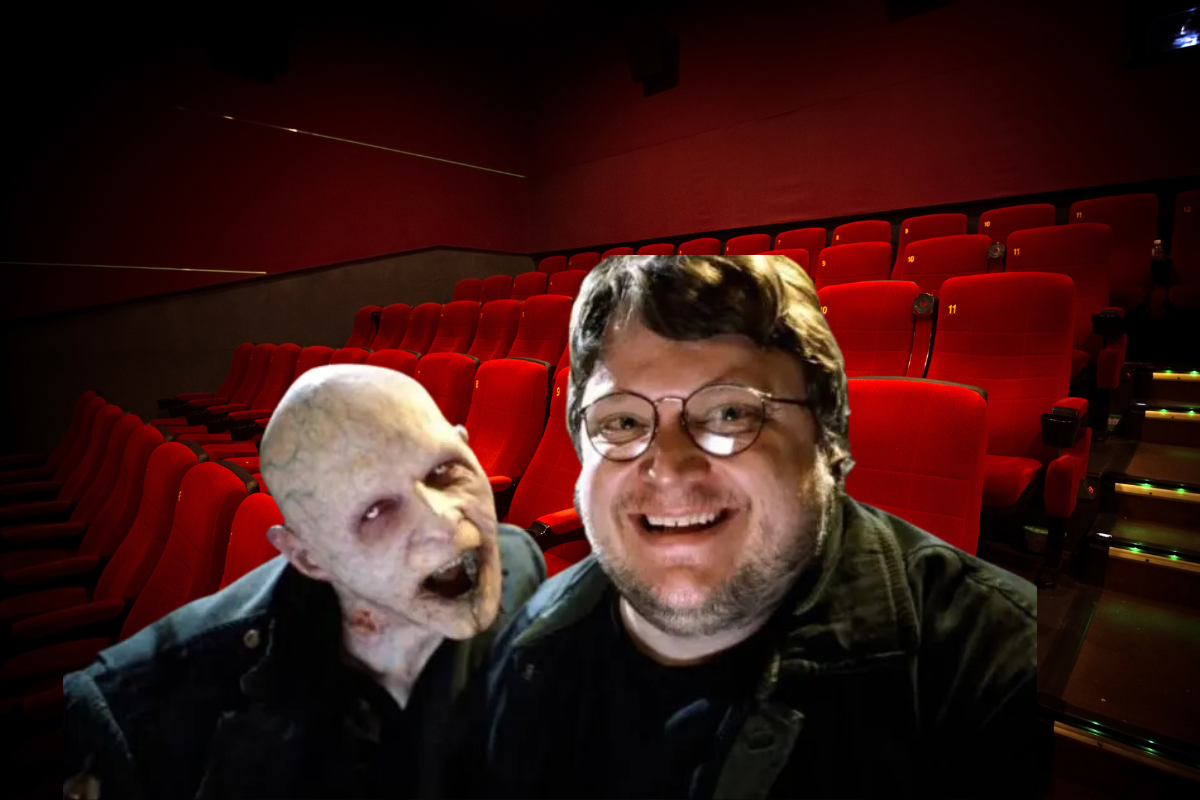 Butacas de cine, Guillermo del Toro con actor caracterizado. Foto: Secretaría de Cultura de la CDMX