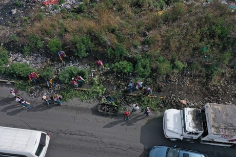 Nezahualcóyotl: Arman jornada de limpieza en Bordo de Xochiaca