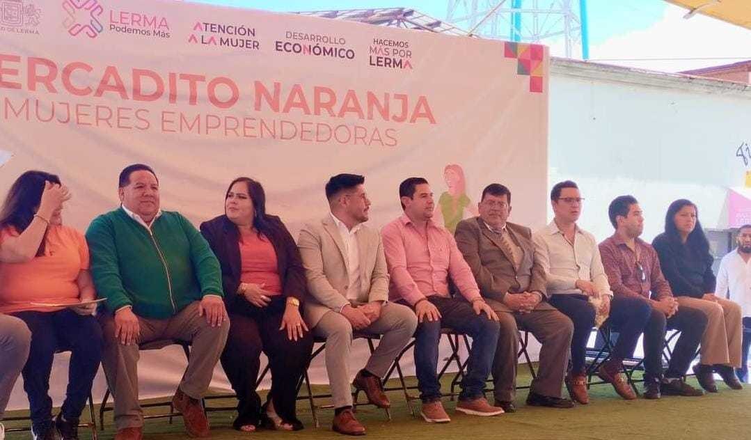 Lerma: Inauguran el 'Mercadito Naranja' en apoyo a mujeres emprendedoras. Foto: RRSS