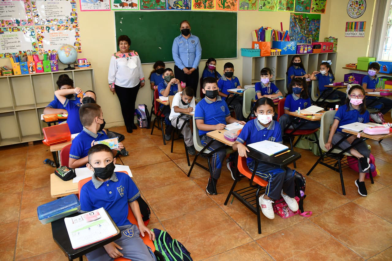 Regreso a clases en Coahuila con cubrebocas opcional. Foto de SEP.