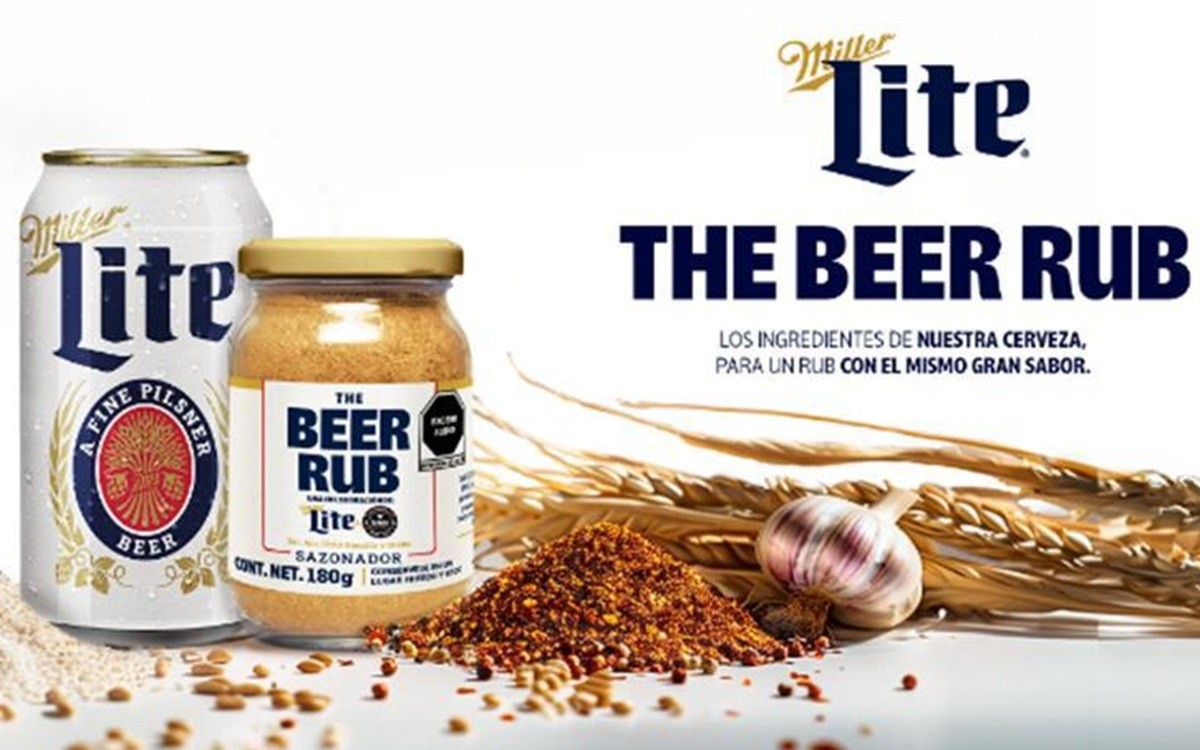 “The Beer Rub” se puede adquirir  adquirir en HEB en el noreste de México.  Foto: Miller Lite