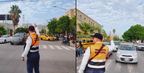 Despliegan a más de 100 agentes viales en Torreón por regreso a clases