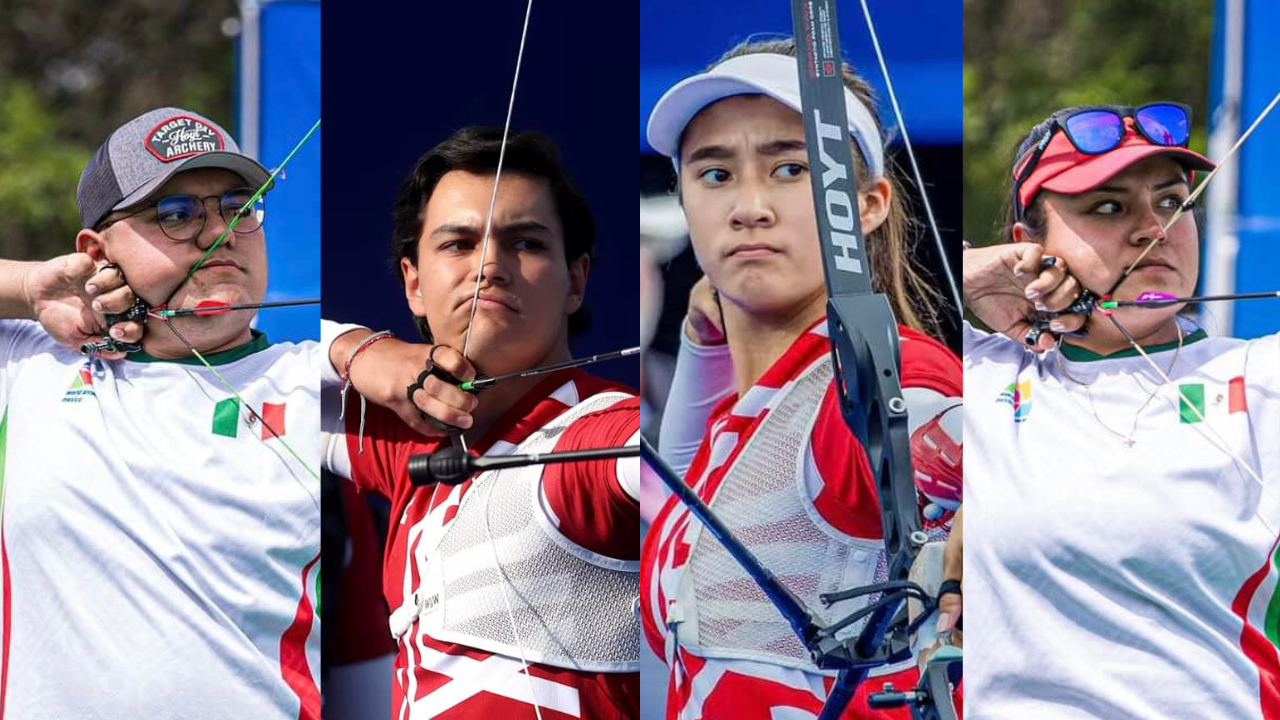 Los cuatro arqueros coahuilenses finalistas en la Copa del Mundo en Tiro con Arco / Foto: Instituto Estatal del Deporte de Coahuila