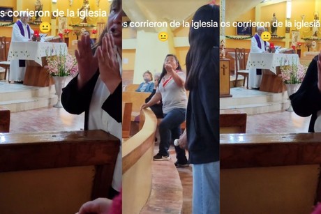 Sacerdote corre a mujer y a su bebé por hacer ruido en evangelio (VIDEO)