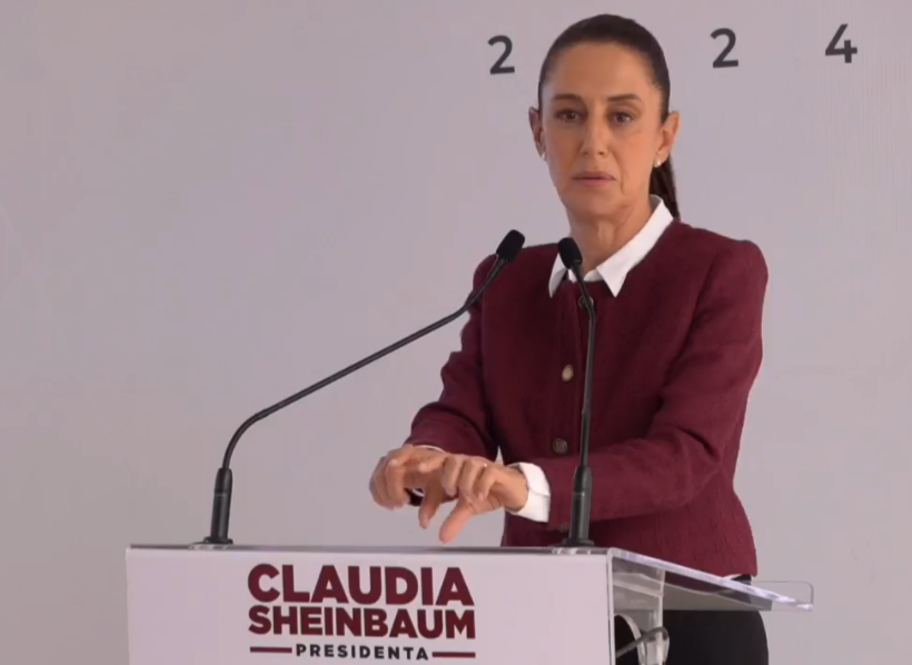 Conferencia de prensa de Claudia Sheinbaum, presidenta electa de México. Imagen: Captura de pantalla.