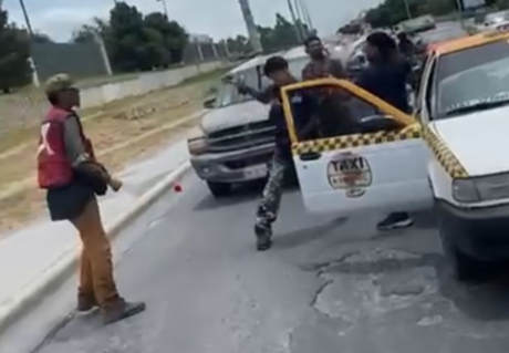 Machete, cinto y puños, se dan con todo en la carretera a Reynosa en Guadalupe