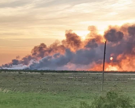 Incendio en el relleno sanitario de Matamoros