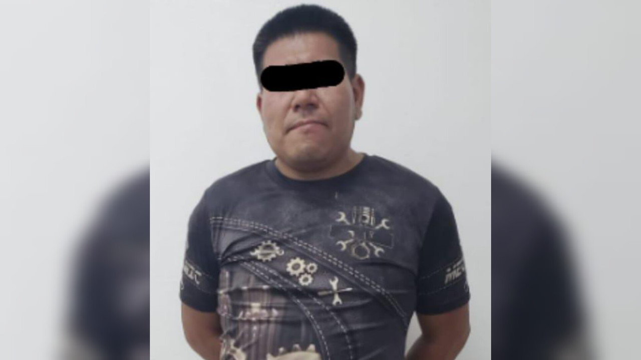 Un hombre fuye detenido por golpear a su pareja. Foto. Policía de Escobedo